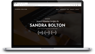 Screenwriter Sandra Bolton's desktop website